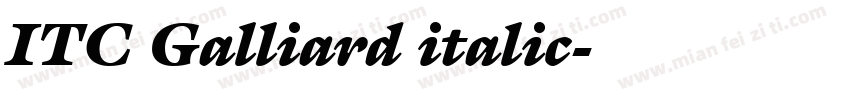 ITC Galliard italic字体转换